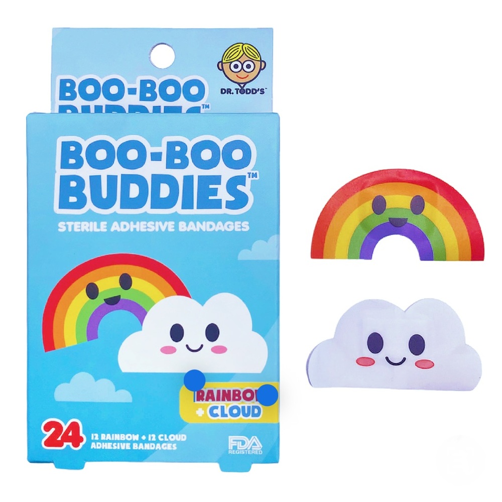 NEW - Boo-Boo Buddies Rainbow & Cloud Die-Cut Bandages (24 Count)